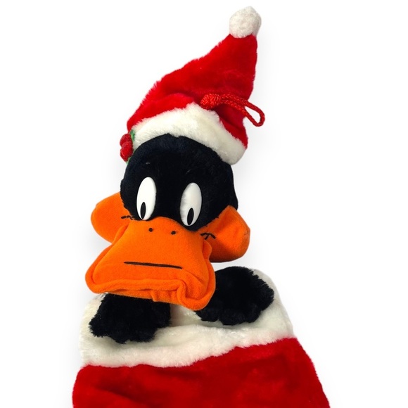 Vintage Daffy Duck Christmas Stocking Warner Bros‎ 1993 Smithy Plush - Picture 4 of 6